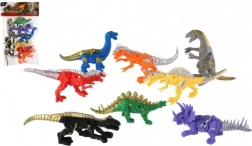 8 darabos műanyag dinoszaurusz készlet, 14–17 cm, tasakban