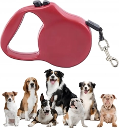 Automatikus önfelcsévélő póráz kutyáknak és macskáknak 5 m fékkel – rózsaszín