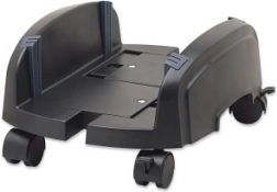 mobil számítógépház alatti mobil állvány, állítható 155–255 mm, fekete