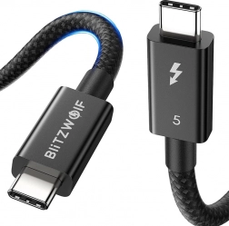 BlitzWolf USB‑C kábel 240 W, 1,5 m, fekete