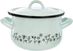Zománcozott lábas fedővel LOUKA 16 cm, 2,3 l