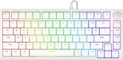 Mágneses gamer billentyűzet Astral White Outemu White Jade kapcsolókkal és RGB-vel