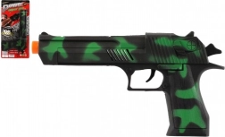 Műanyag pisztoly lendkerékkel, 23 cm