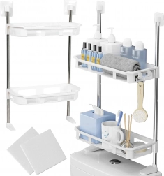 WC fölé szerelhető fali polc, 2 polccal