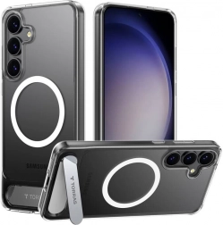 Átlátszó mágneses TORRAS Pstand tok állvánnyal a SAMSUNG S25+-hoz