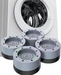 Rezgéscsillapító gumialátétek mosógép, mosogatógép, szárítógép és hűtőszekrény alá, 4 db