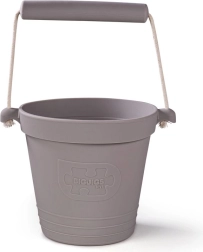 Sötétszürke szilikon strandvödör BIGJIGS TOYS