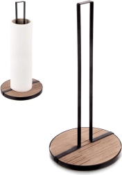 Konyhai papírtörlő tartó LINE, fekete fém, 32,5 cm