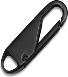 Műanyag cipzárhúzó fogantyú, fekete