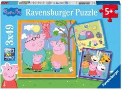 Puzzle Peppa malac 3x49 darab