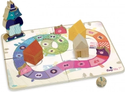 Vilac játék Három kismalac – kooperatív fa társasjáték gyerekeknek