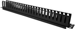 1U 19" kábelrendező takarófedéllel