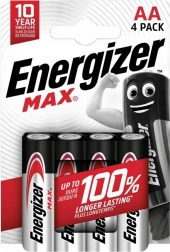 Alkáli elemek LR6/AA Energizer MAX, csomag 4 db