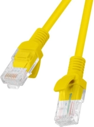 Patchcord LANBERG 0,25m sárga 10-csomag