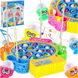 Családi horgászjáték, 15 halacska és 4 horgászbot