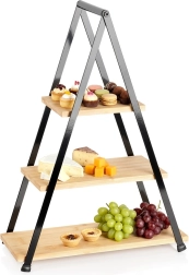 Háromszintes bambusz állvány 53 cm