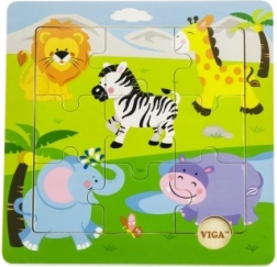 Fa safari puzzle gyerekeknek 18 hó+