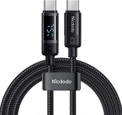 MCDODO USB‑C – USB‑C kábel kijelzővel, 60 W, 1,2 m, fekete