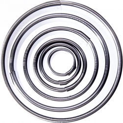 Rozsdamentes acél sütikiszúró készlet – körök 1,3–5,2 cm, 5 db