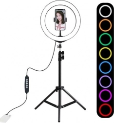 PULUZ 26 cm RGBW körlámpa 1,1 m állvánnyal