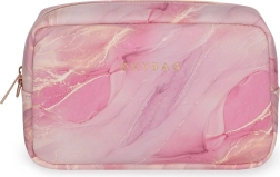 EMILY kozmetikai táska, márványos rózsaszín (20 × 13 × 5 cm)