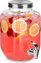 Üveg italtartály csappal, 4 l