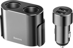 Baseus dupla szivargyújtó elosztó 2x USB 3,1 A töltővel, 100 W – fekete