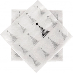 Papír szalvéták karácsonyfa mintával 33 × 33 cm, 3 rétegű, 20 db