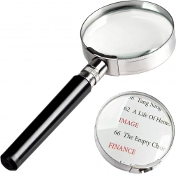 Klasszikus fém nagyítólencse 75 mm