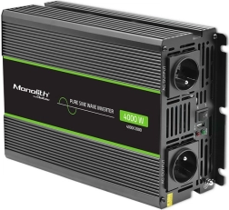 Qoltec Monolith feszültségátalakító 24 V-ról 230 V-ra, tiszta szinusz, 2000 W (csúcsteljesítmény 4000 W)