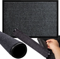 Gumírozott bejárati lábtörlő 60 × 90 cm – szürke, csúszásgátló