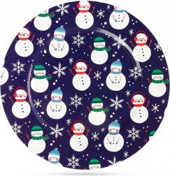 33 cm-es, sötétkék hóemberes tányéralátét