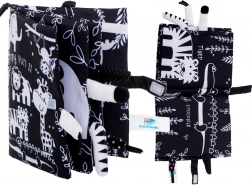 Puha kontrasztos érzékelő könyv állati farkincákkal – szafari