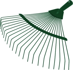 Kerti legyezőgereblye lombhoz, 36 cm, fém, nyél nélkül