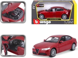 Bburago 1:24 Alfa Romeo Giulia (2016) Metál vörös 18-21080