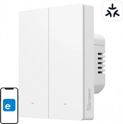 Sonoff M5 Matter okos fali kapcsoló, 2 csatornás, keretbe