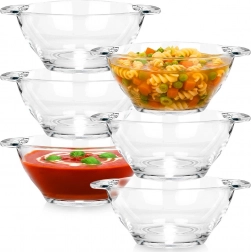 Üveg leveses tálkák 420 ml, 6 darabos készlet