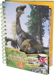 DinosArt bársony színezők – dinoszauruszok, 12 lap és mini filcek