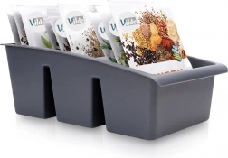 Szürke fűszerszáktartó rendező 25 × 15 × 9 cm