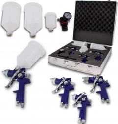 3 darabos HVLP festékszóró pisztoly készlet rozsdamentes fúvókákkal 1,7 / 1,4 / 1,0 mm