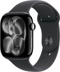 Apple Watch Series 11 GPS ónix színű, 42 mm-es alumínium tok fekete sport szíjjal M/L