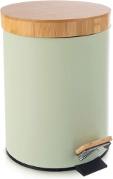 Fém pedálos szemetes Greenish 5 l, zöld