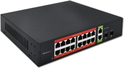 Gigabites PoE switch 16× RJ45, 2× RJ45 uplink, 2× SFP, 1000 Mb/s