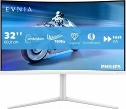 ívelt gamer monitor 31,5" Philips Evnia 180 Hz Ambiglow-val