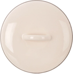 Zománcozott krémszínű fedő, 17 cm