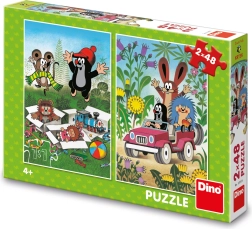 Dino puzzle Kisvakond – örömteli kalandok 2×48 darab