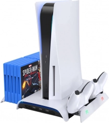 KIWI HOME PB01 hűtőállomás és töltő PS5-höz, fehér