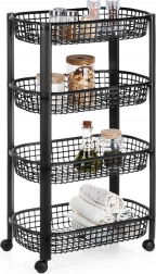 Négyszintes guruló állvány 46,5 × 26 × 79 cm