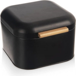 Fekete fém kenyértartó 21,5 × 20 × 14,5 cm