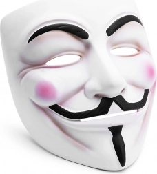 Guy Fawkes maszk ANONYMOUS V mint Vérbosszú, fehér